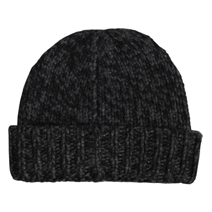 Gray Cashmere Knitted Winter Beanie Hat