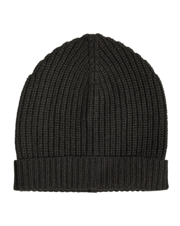 Dark Gray Cashmere Knit Winter Beanie Hat
