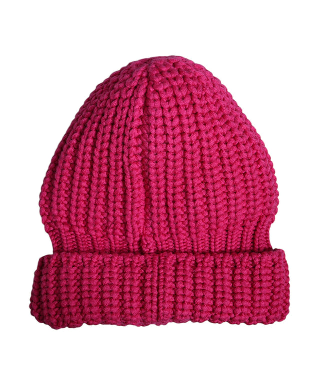 Pink Solid Wool Knitted Winter Beanie Hat
