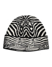 Black White Zebra Knitted Winter Beanie Hat