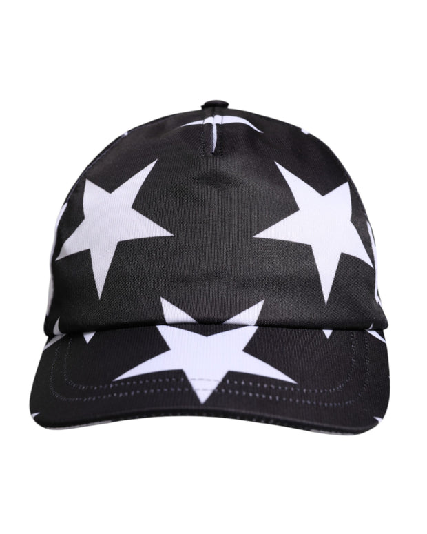 Black Star Print Polyester Baseball Cap