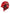 Red Crystal Gold Roses Brooch Embellished Hat