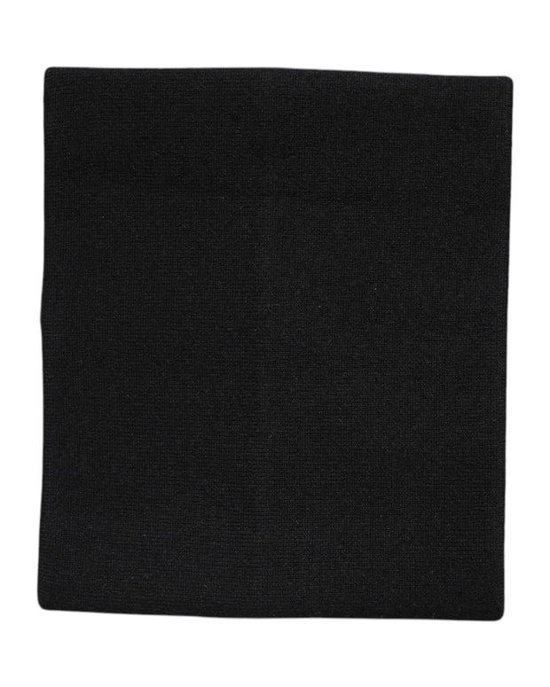 Black Cashmere Knitted Neck Warmer Foulard Scarf