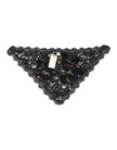 Black Lace Floral Applique Cotton Veil Hat
