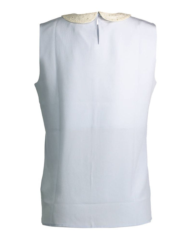 Blue Silk Women Tank