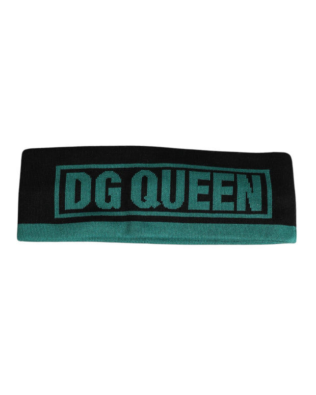 Black Silk Knitted DG Queen Head Band Hat