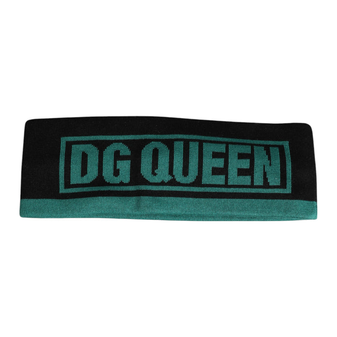 Black Silk Knitted DG Queen Head Band Hat