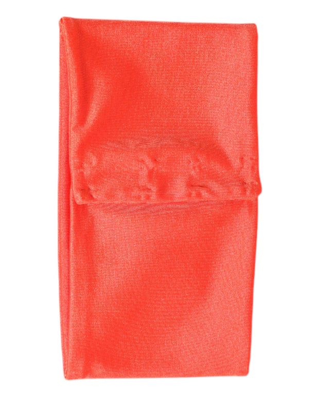 Orange Nylon Stretch Women Neck Warmer Scarf