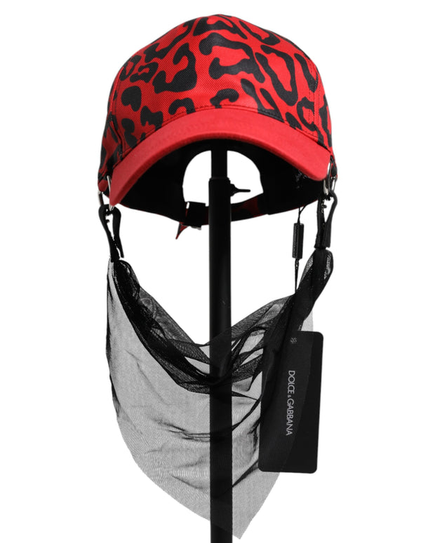 Red Cotton 6 Panels Women Baseball Cap