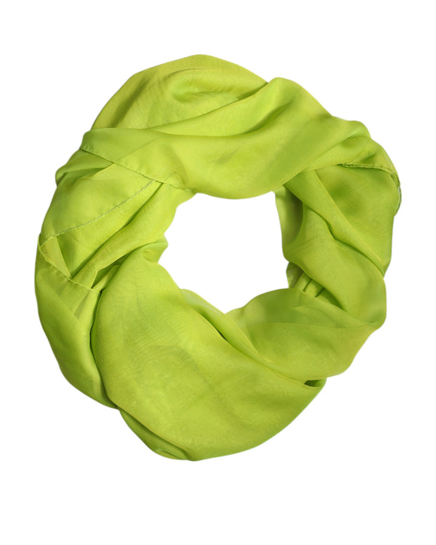 Green Silk Rectangle Wrap Shawl Neck Warmer Scarf