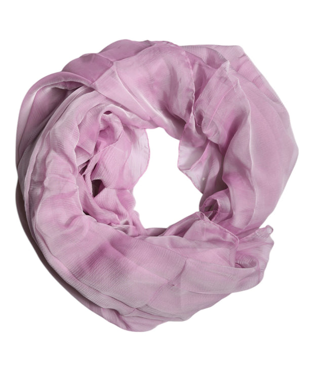 Pink Silk Rectangle Women Wrap Shawl Scarf