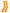 Orange Cotton Logo Over The Calf Socks