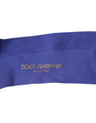 Purple Cotton Logo Over The Calf Socks