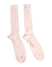 Ivory Cotton Stretch Logo Over Calf Socks