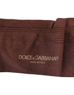 Brown Stretch Logo Print Mid Calf Socks