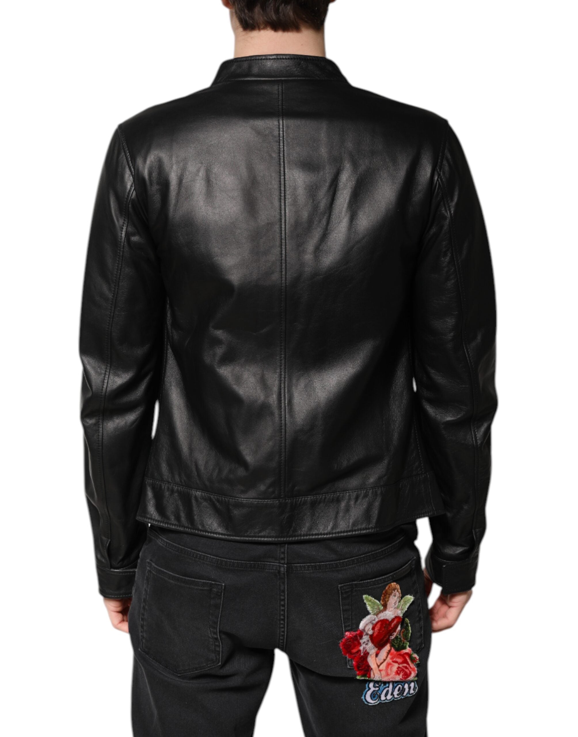 Black Sheep Leather Biker Full Zip Jacket
