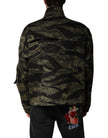 Multicolor Camouflage Cotton Bomber Jacket