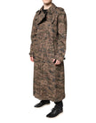 Multicolor Camouflage Double Breasted Coat Jacket