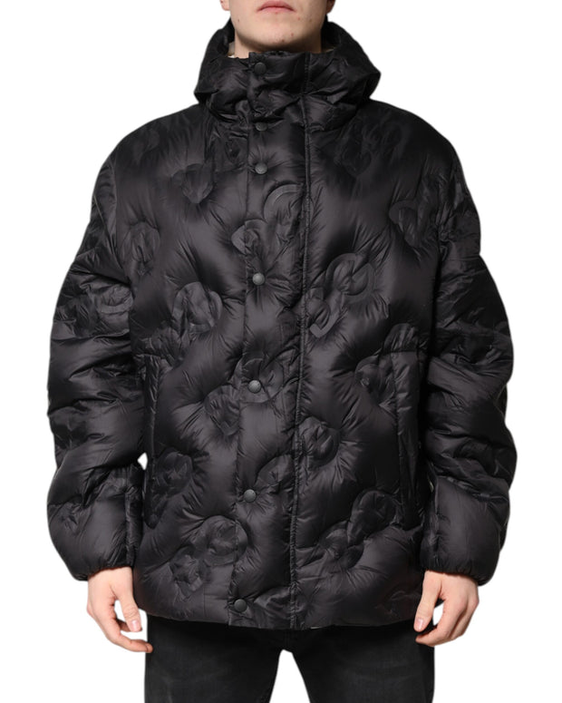 Black Hooded Parka Coat Winter Jacket