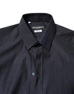 Black Cotton GOLD Men Dress Formal Shirt