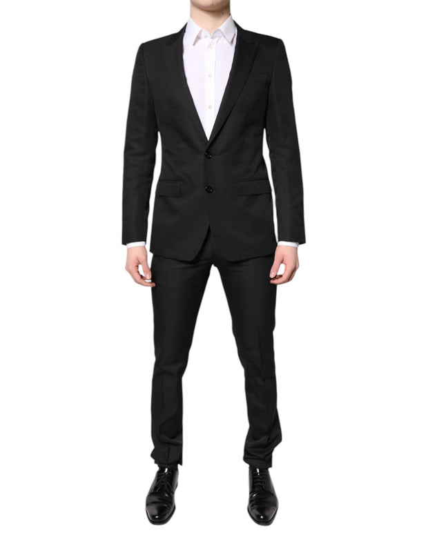 Black Single Breasted Formal 2 Piece Suit