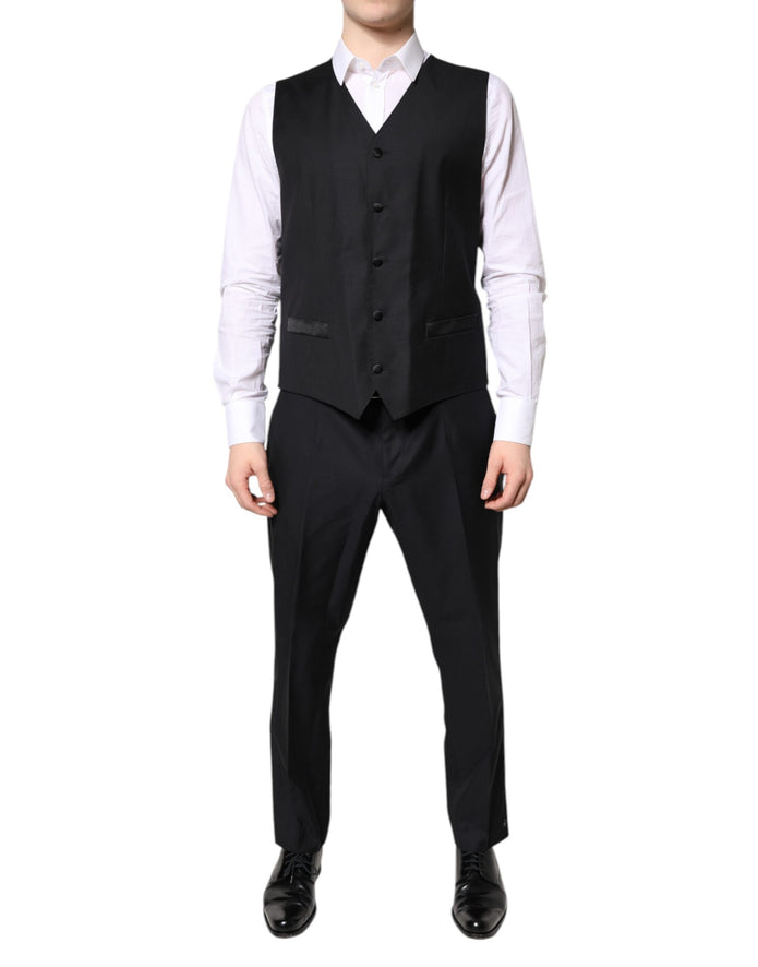 Black Double Breasted Formal 3 Piece Suit