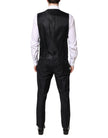 Black Double Breasted Formal 3 Piece Suit