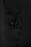 Black Wool Single Breasted 2 Piece Suit