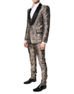 Multicolor Jacquard Single Breasted 3 Piece Suit