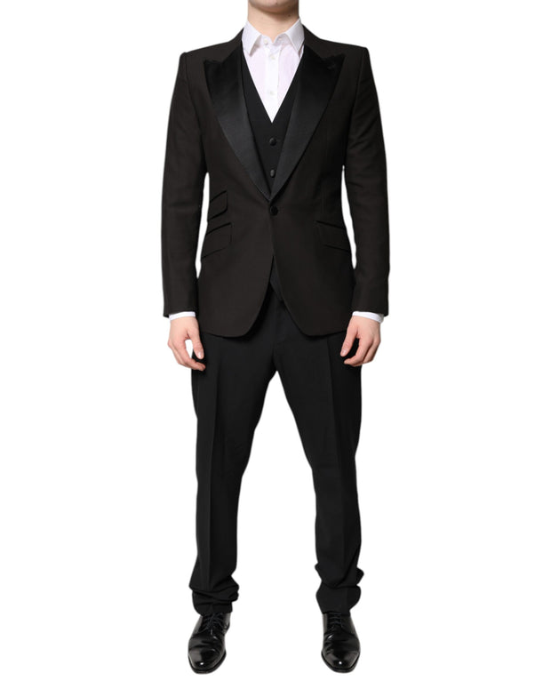 Black Single Breasted Formal 3 Piece Suit