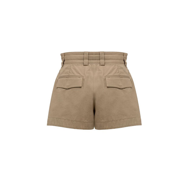 Beige Cotton Bermuda