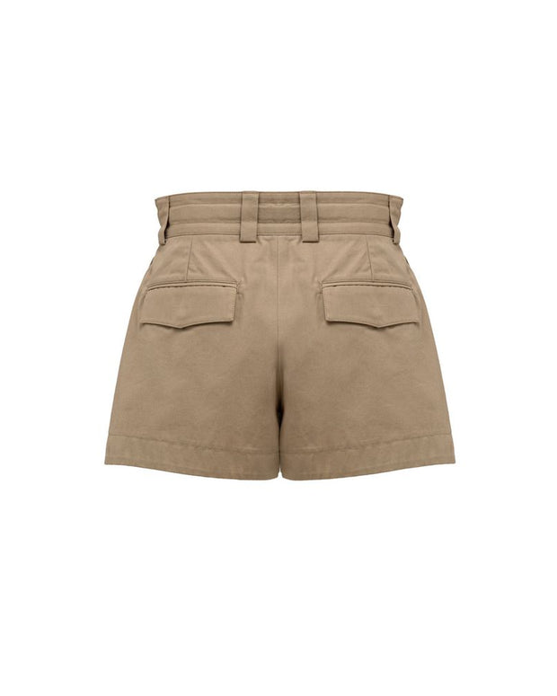 Beige Cotton Bermuda