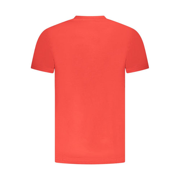 Red Cotton Men T-Shirt
