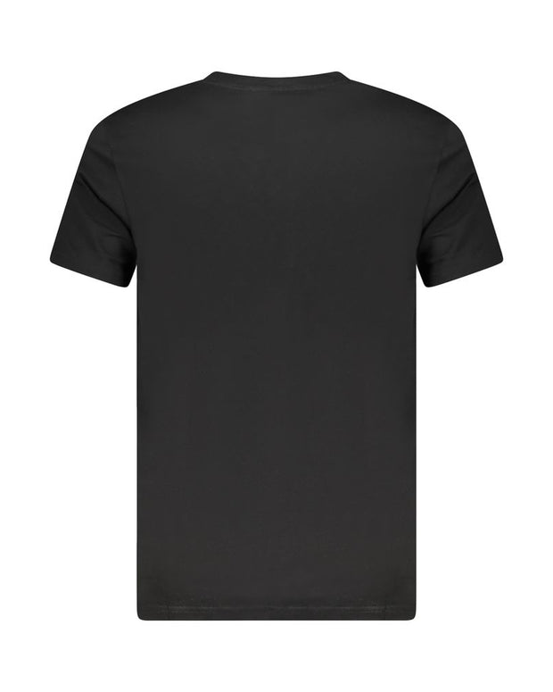 Black Cotton Men T-Shirt