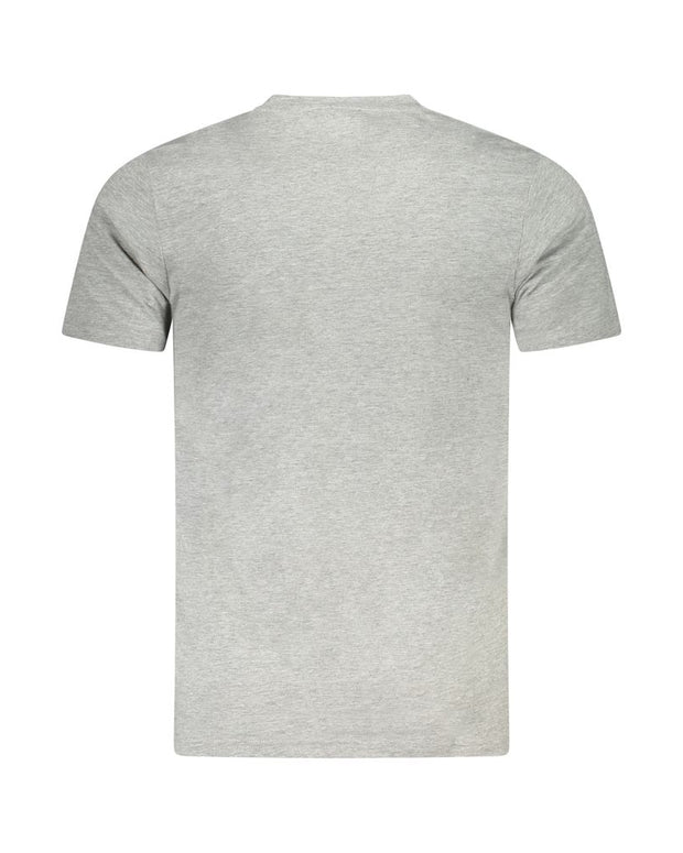 Gray Cotton Men T-Shirt