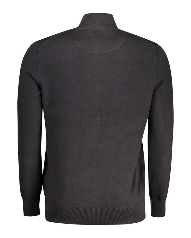Black Cotton Men Cardigan