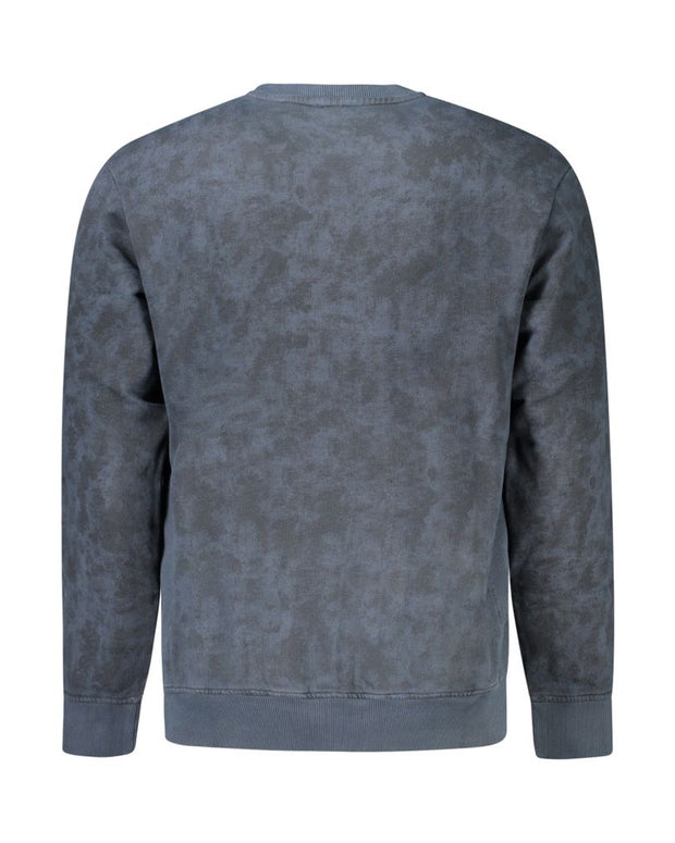 Blue Cotton Men Sweater