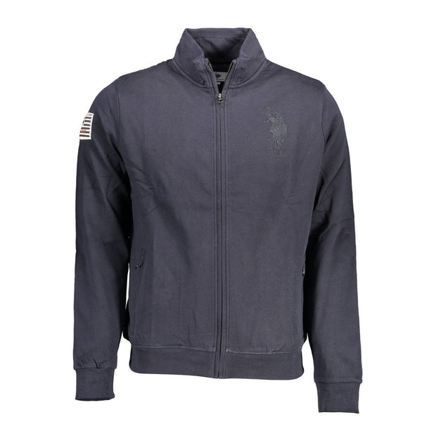 Blue Cotton Men Sweater