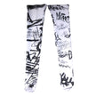 White Graffiti Cotton Over Calf Stockings Socks
