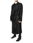Black Silk DG Logo Men Wrap Robe Coat Jacket