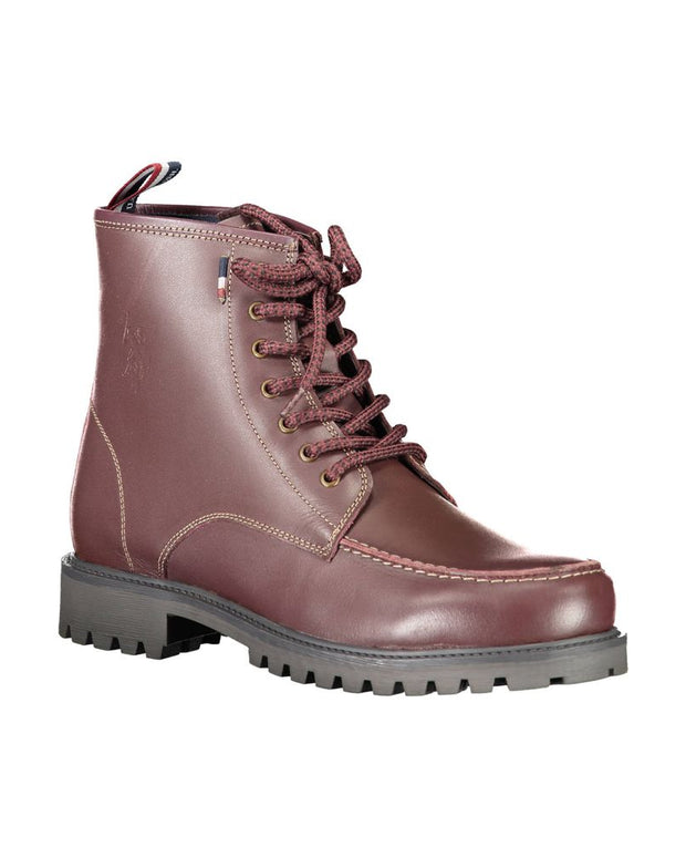 Red Leather Men Boot