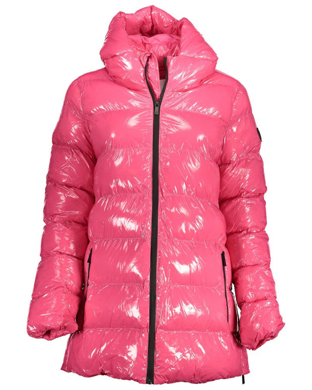 Pink Polyester Women Jacket