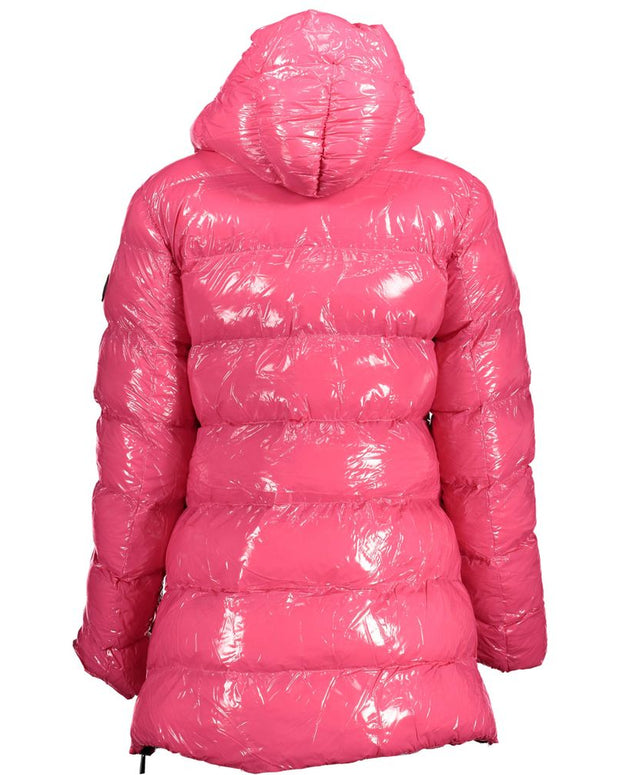 Pink Polyester Women Jacket