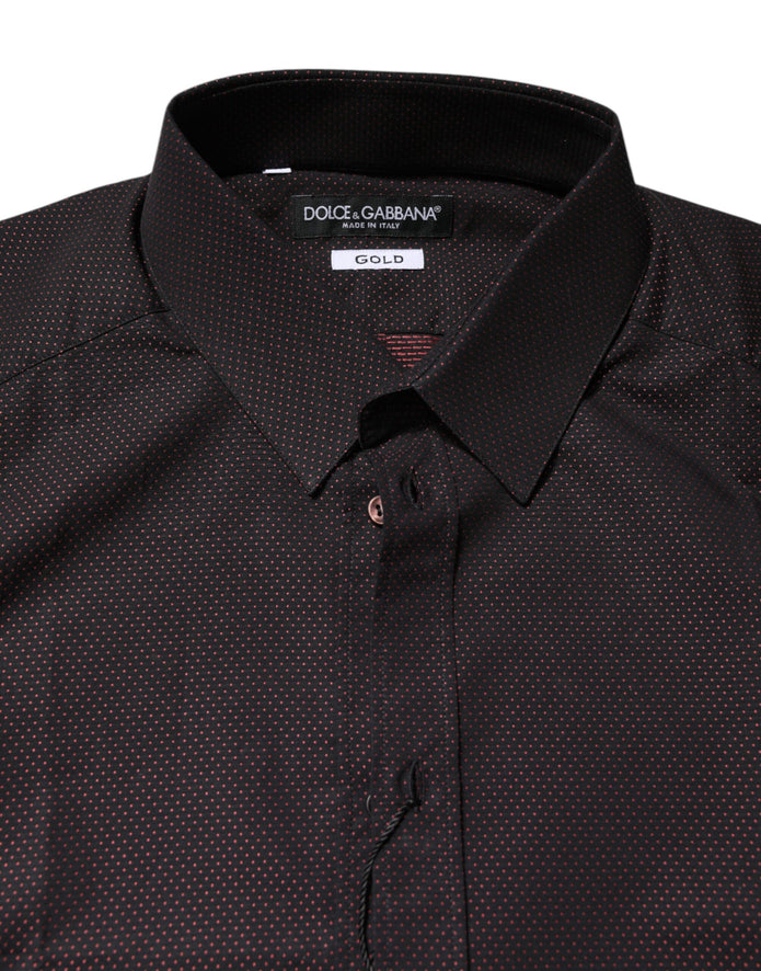 Maroon Jacquard Cotton GOLD Men Dress Shirt