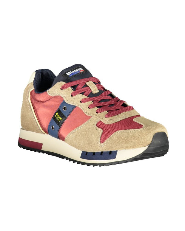 Beige Sports Sneakers with Contrast Accents