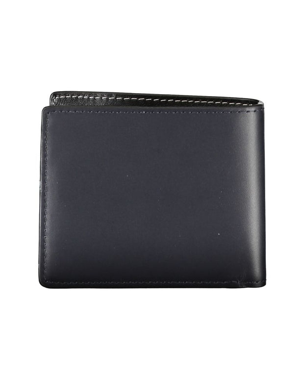 Elegant Blue Leather Bifold Wallet