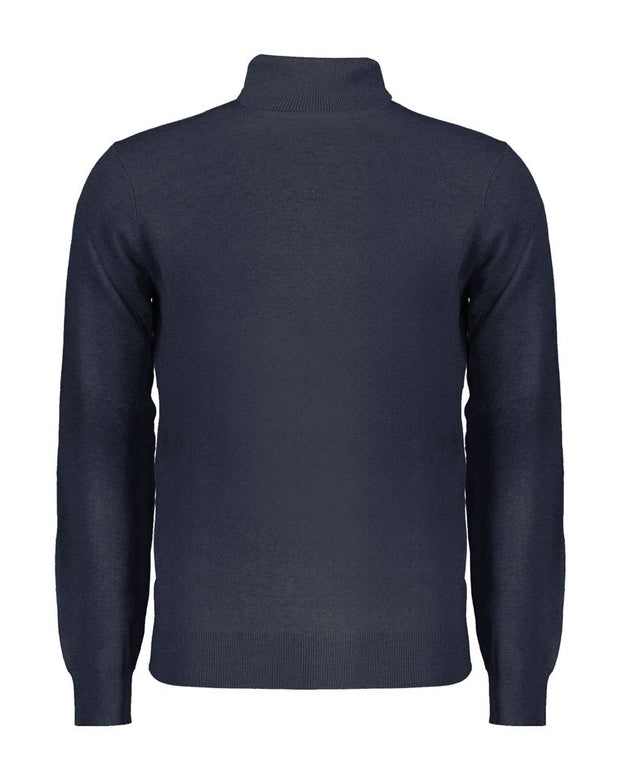 Blue Polyamide Men Sweater