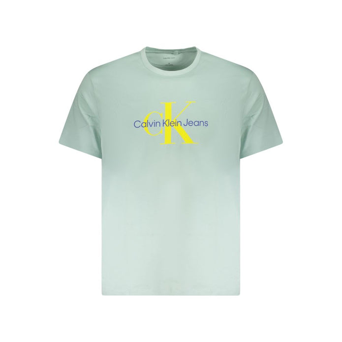 Green Cotton Men T-Shirt