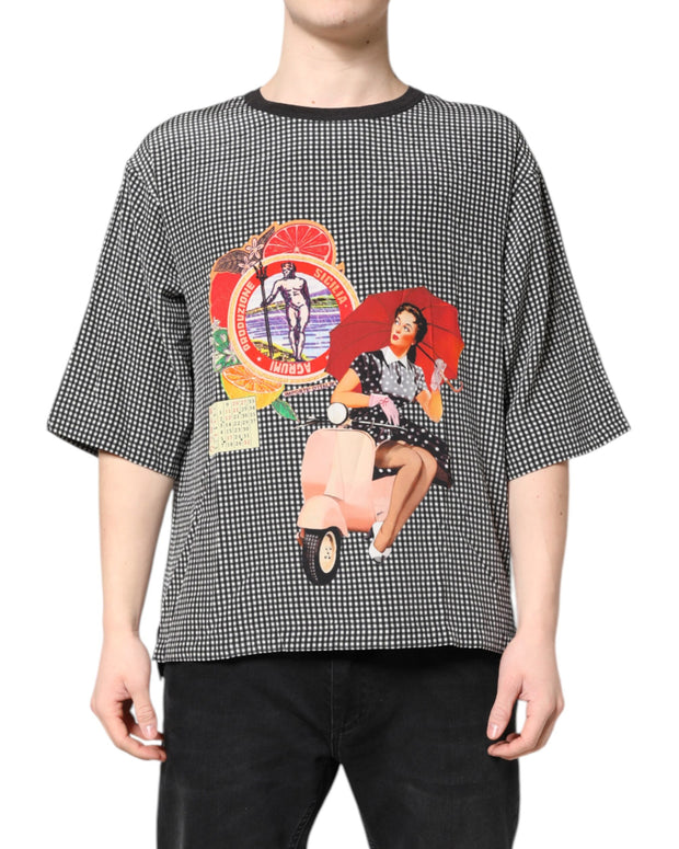 Black Graphic Print Short Sleeve T-shirt