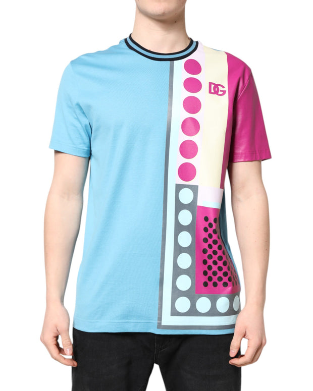 Multicolor Printed Logo Short Sleeve T-shirt